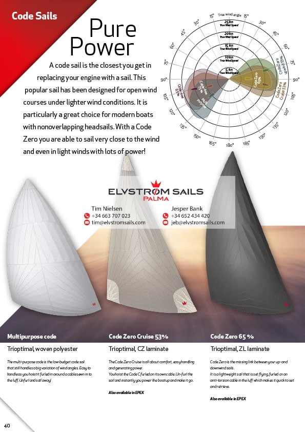 Code Sails Zero - Elvstrom Sails Palma - Brochure- Download